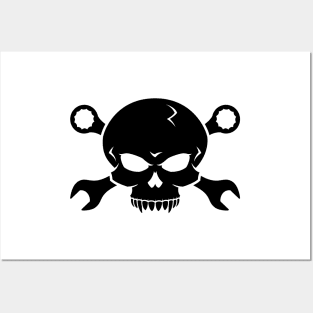 Skull 'n' Tools - Screw Pirate 2 (black) Posters and Art